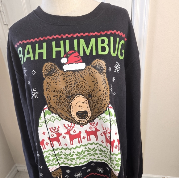 Cute Bah Humbug Christmas Sweatshirt Sz 2xl Unisex - Picture 1 of 7